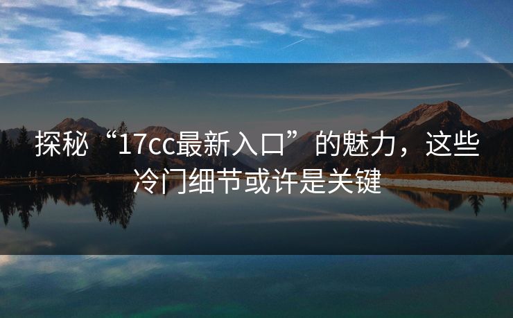 探秘“17cc最新入口”的魅力，这些冷门细节或许是关键