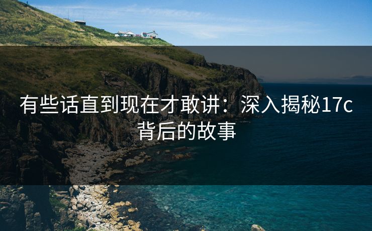 有些话直到现在才敢讲：深入揭秘17c背后的故事