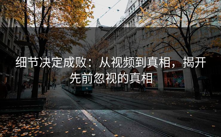 细节决定成败：从视频到真相，揭开先前忽视的真相