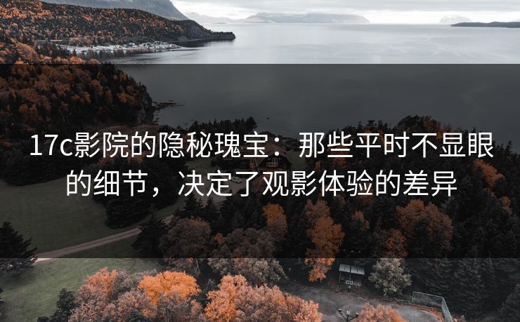 17c影院的隐秘瑰宝：那些平时不显眼的细节，决定了观影体验的差异