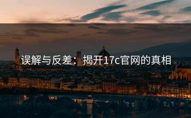 误解与反差：揭开17c官网的真相